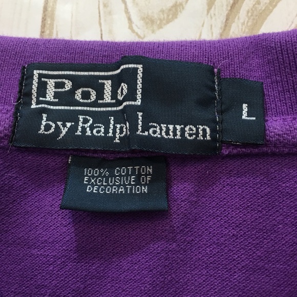 (SOLD) Polo Ralph Lauren Boys purple Polo Shirt, L - Picture 4 of 5